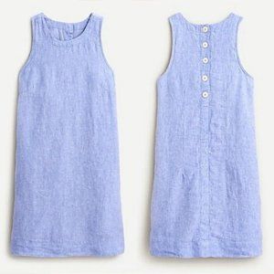 ⭐️Host Pick: J. Crew French Blue Button-Back Shift Dress in Beauchamps Linen⭐️